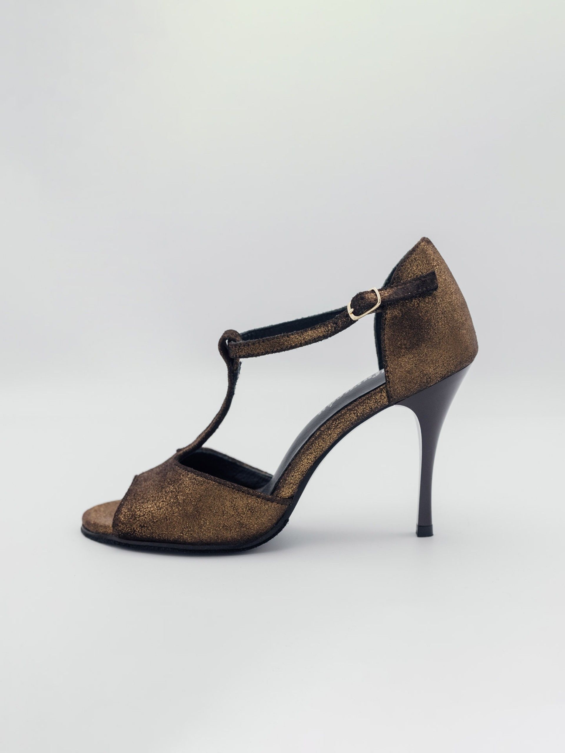 Amália Marrón Brillo Tacón 9cm