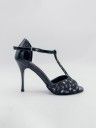 Amlia Black and Silver 9cm Heel