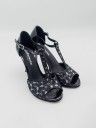 Amlia Black and Silver 9cm Heel