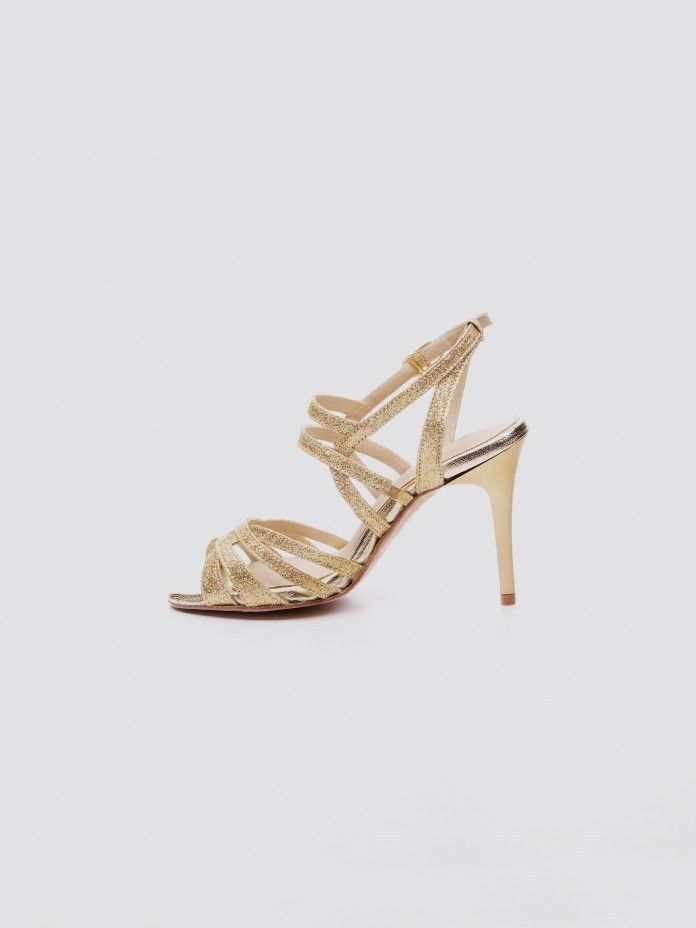 Felícia Gold Glitter 7cm Heel Felícia Gold Glitter 7cm Heel